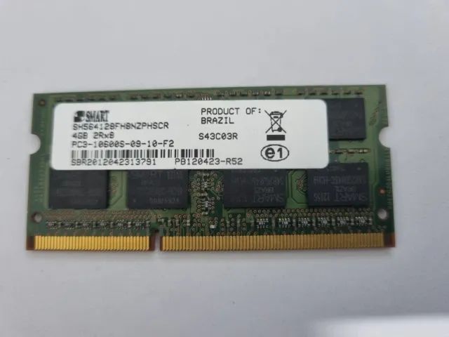 Memória RAM Smart 4GB DDR3 1333MHz para Notebook