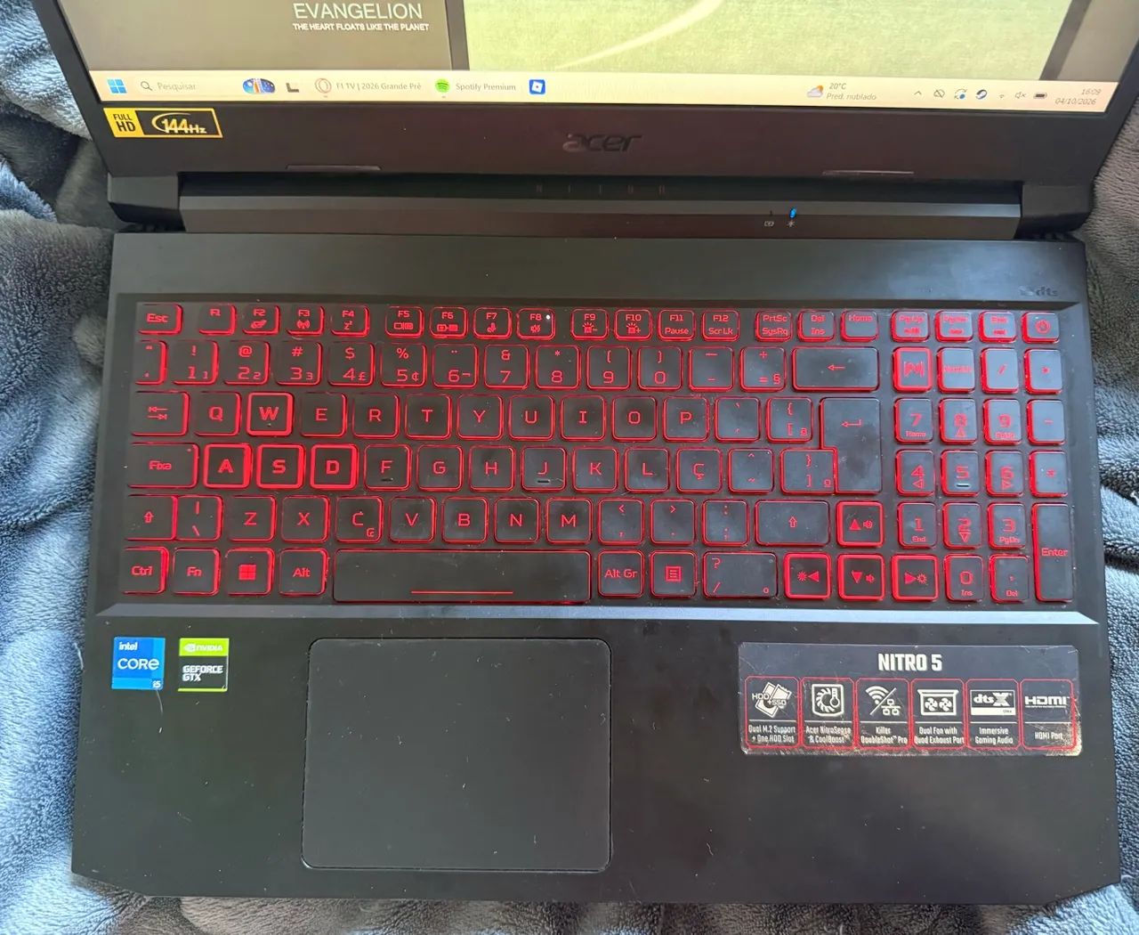 notebook Acer Nitro 5 OBS.: vou retirar os adesivos, eles não deixam marcas! - Foto 4