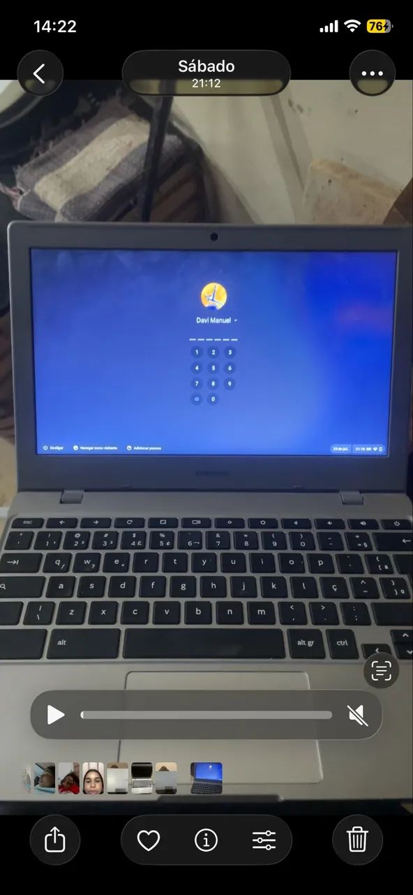 Chromebook Samsung pra sair rápido 