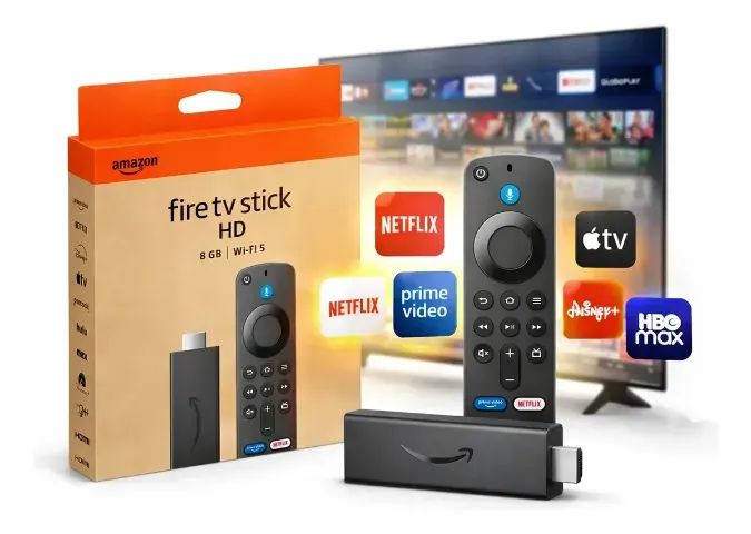 Amazon Fire Tv Stick Preto 8gb 1gb Ram Controle Voz