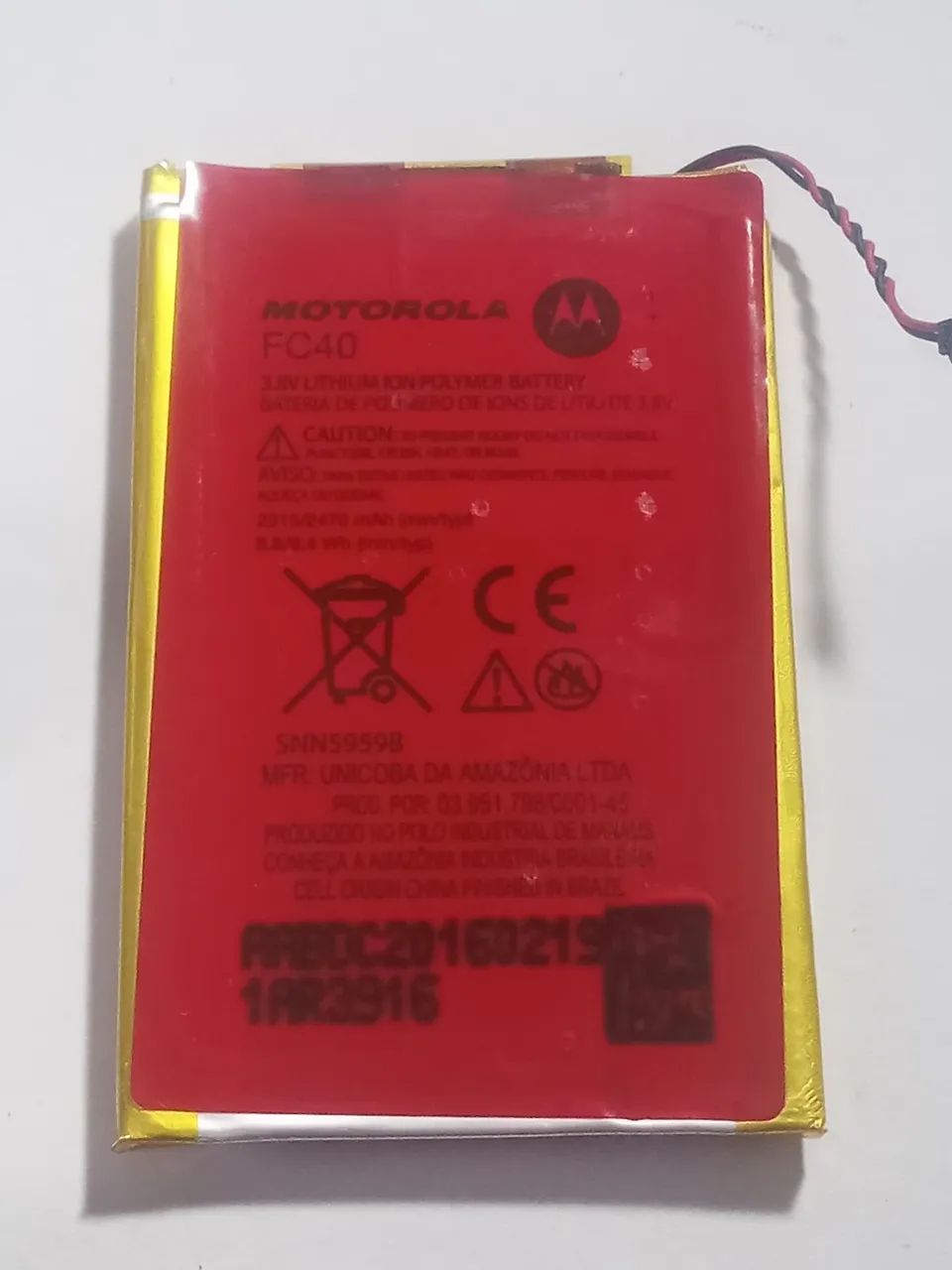 Bateria celular Motorola moto G3 FC40 original 2470mAh
