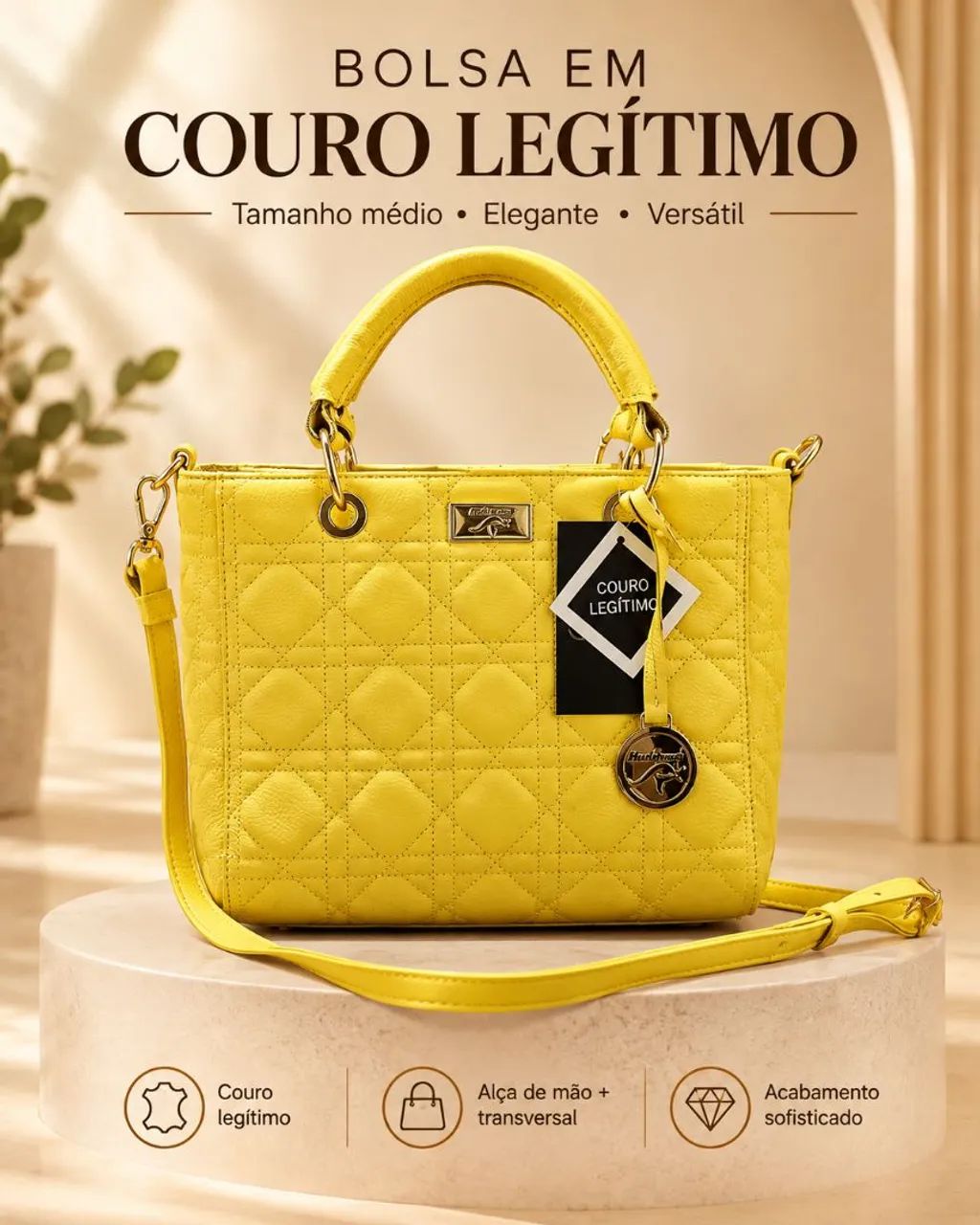 Bolsa em couro legítimo 