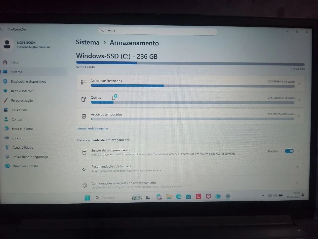 NOTEBOOK LENOVO 4/256 GB - Foto 4