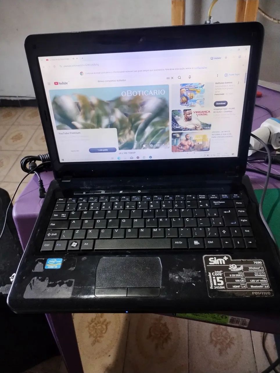 NOTEBOOK CORE i5 COM 6 GIGAS SÓ 450,00