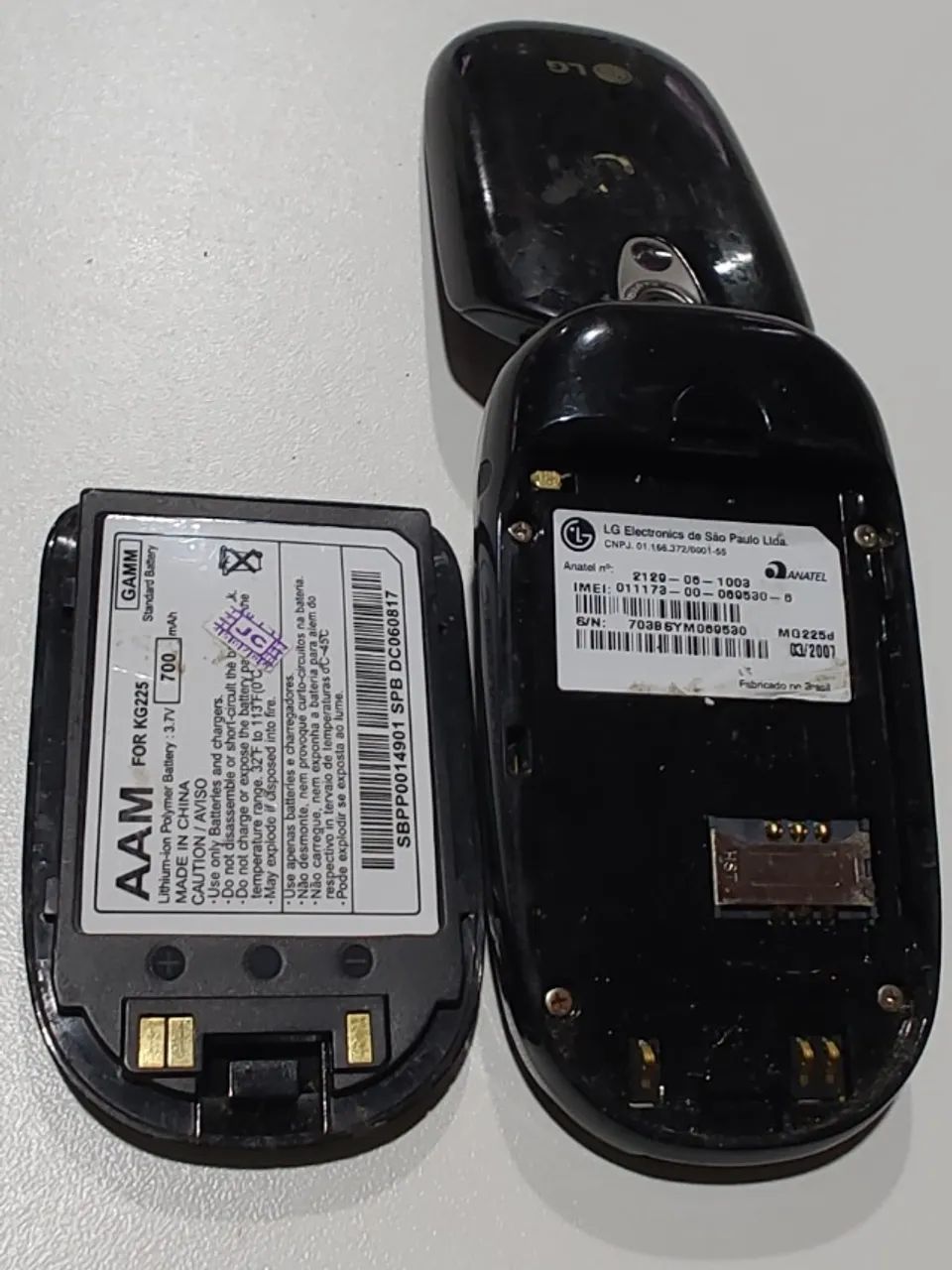 Celular LG KG225 0,3MP 1100mAh Preto (não funciona) - Foto 3