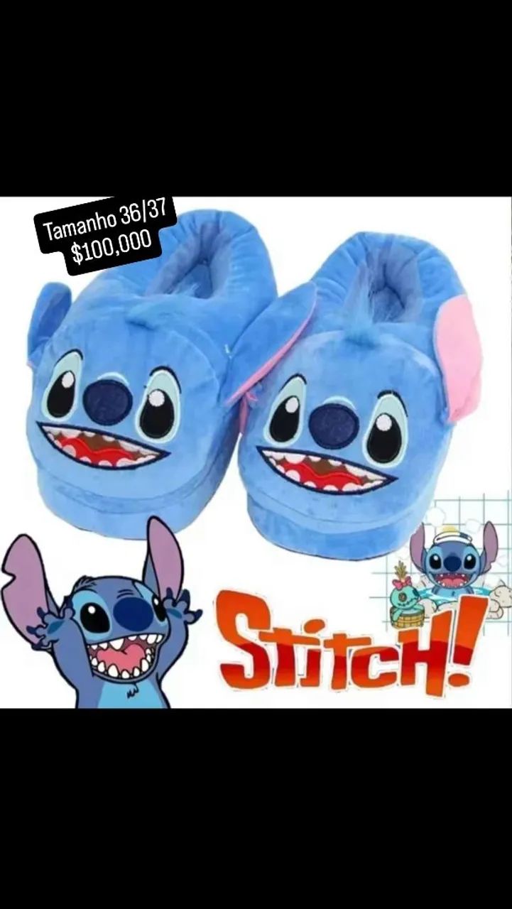 Pantufas Infantil Stitch Tamanho 36/37