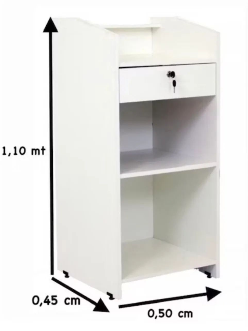 Balcão Caixa Para Loja Balcão Caixa Vallet Com gaveta Branco 100% MDF - Foto 5