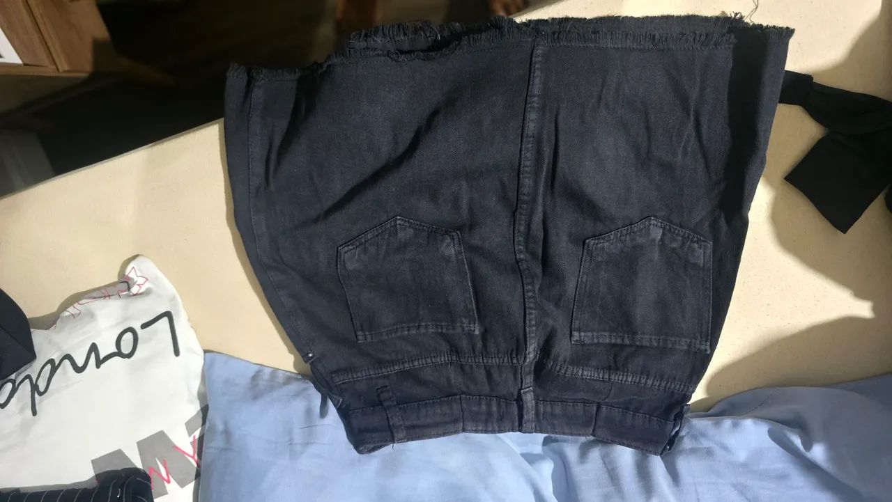 Saia jeans preta  - Foto 3