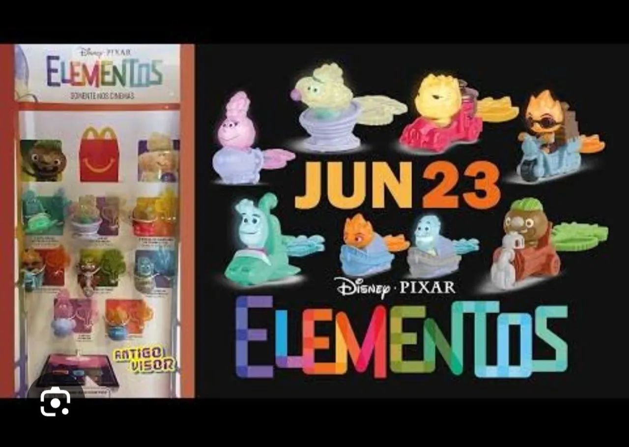 Miniaturas Colecionáveis Elementos Disney Pixar - completo 