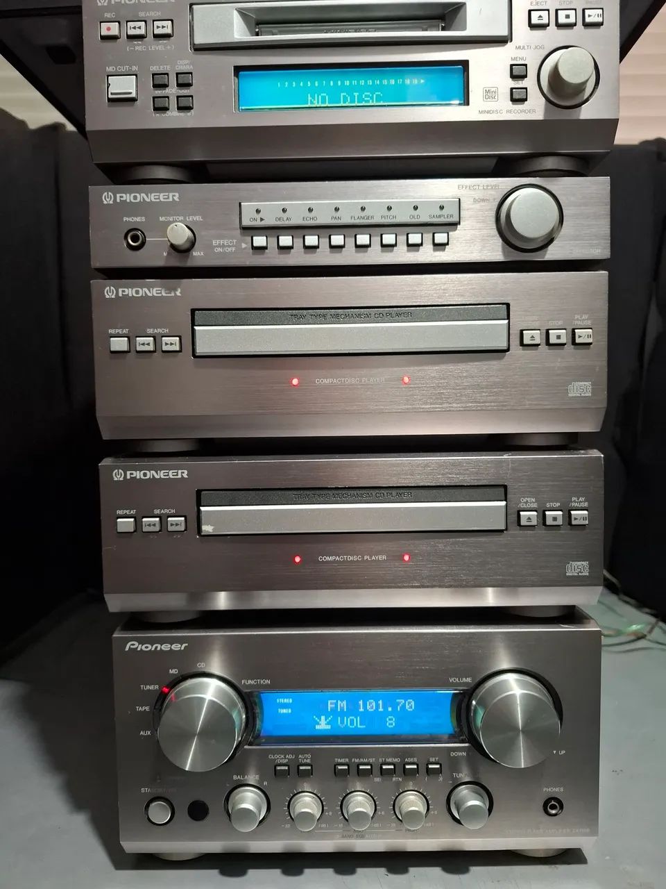 Mini system pioneer rmx 9, md cd fm usado - Foto 2