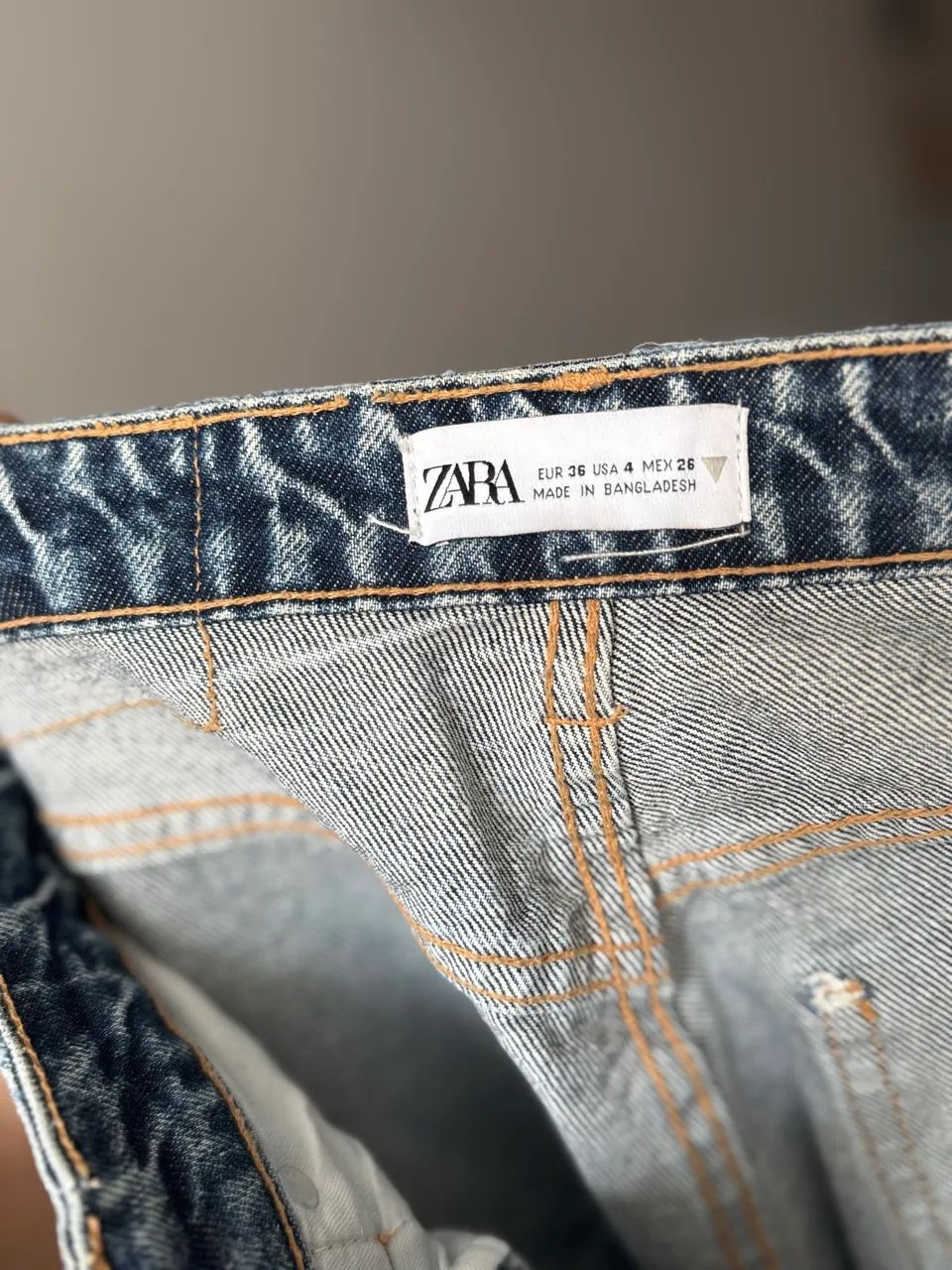 calça zara P jeans escuro  - Foto 3