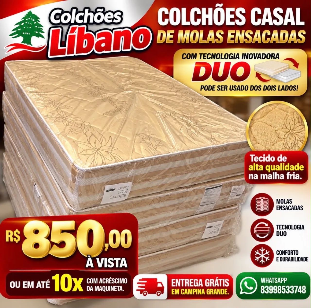 Colchões de molas ensacadas 
