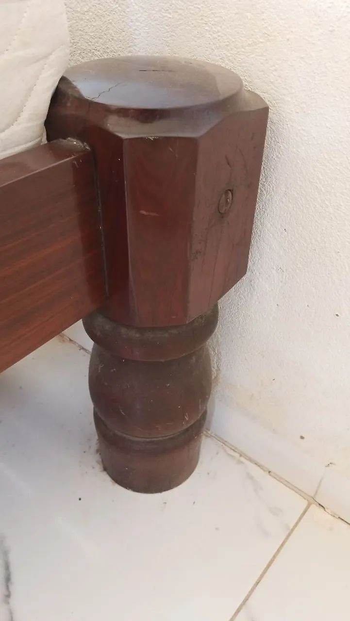 Cama de madeira rústica  - Foto 4