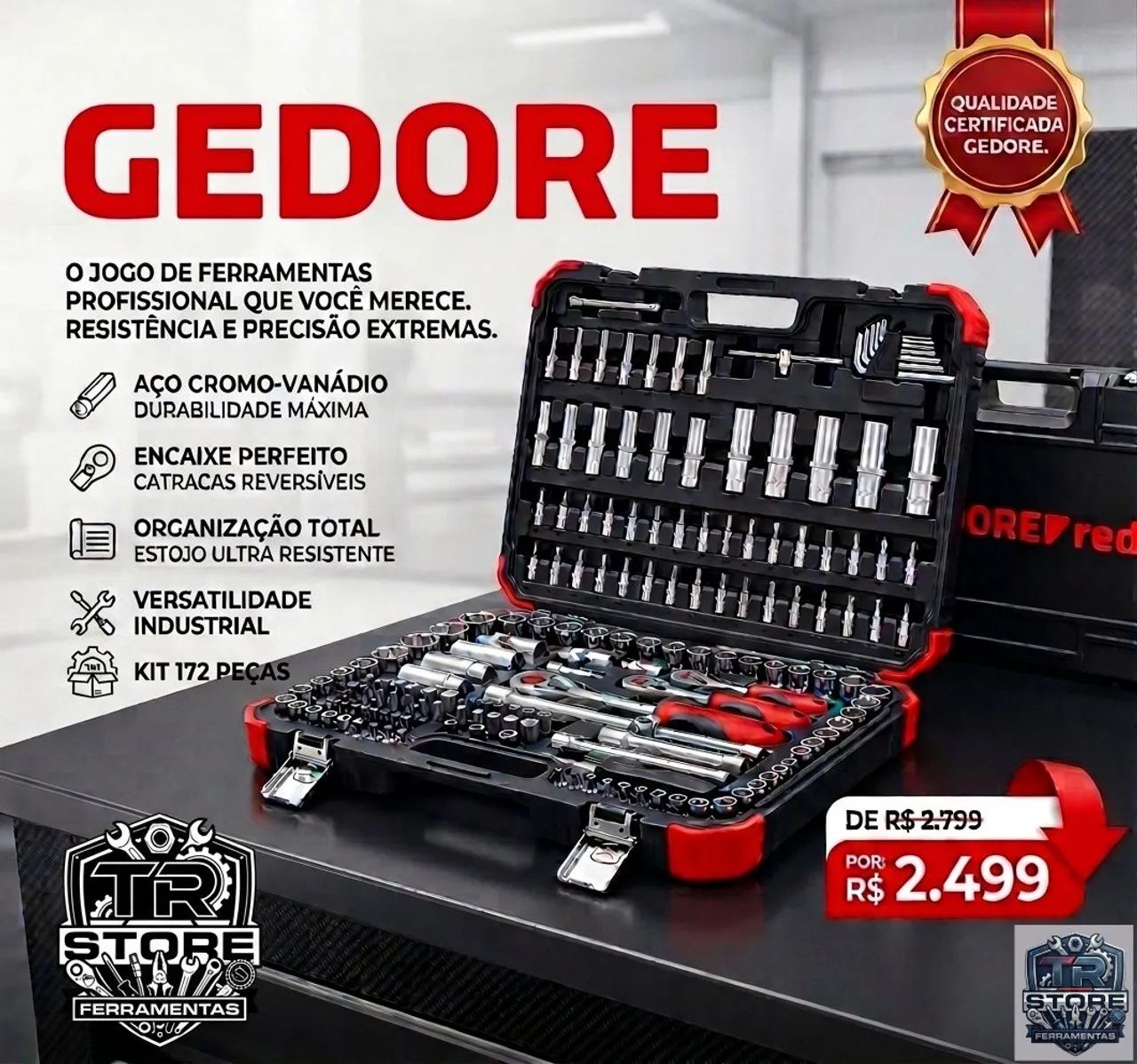 GEDORE TOOL CASE WITH 172 PIECES