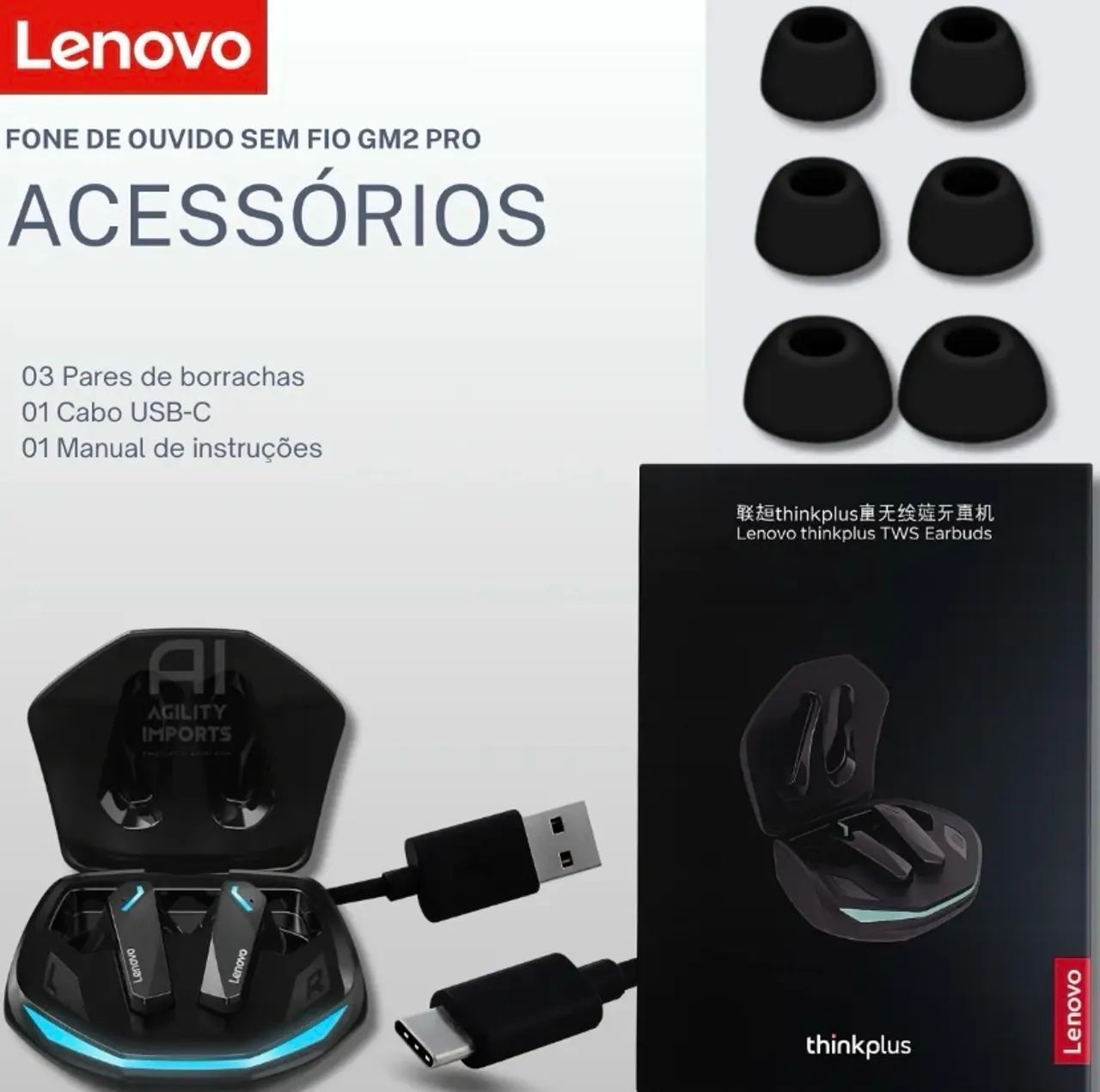 Fone Lenovo lacrado - Foto 3