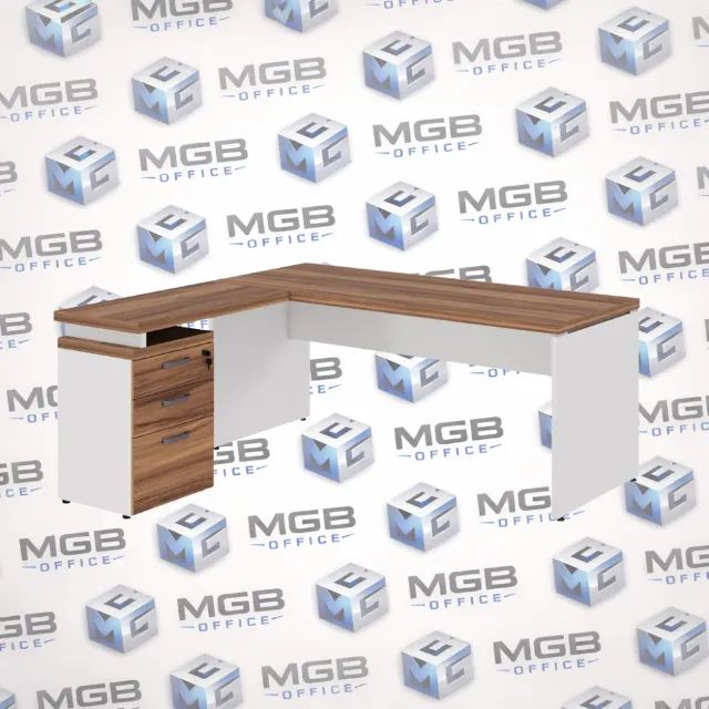 Mesa de Escritório em L com Gavetas e Tranca - (MEGA OFERTA)!!