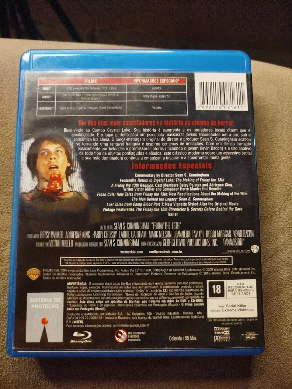 Blu Ray filme sexta feira 13 remake 2009 original semi novo dublado  - Foto 3