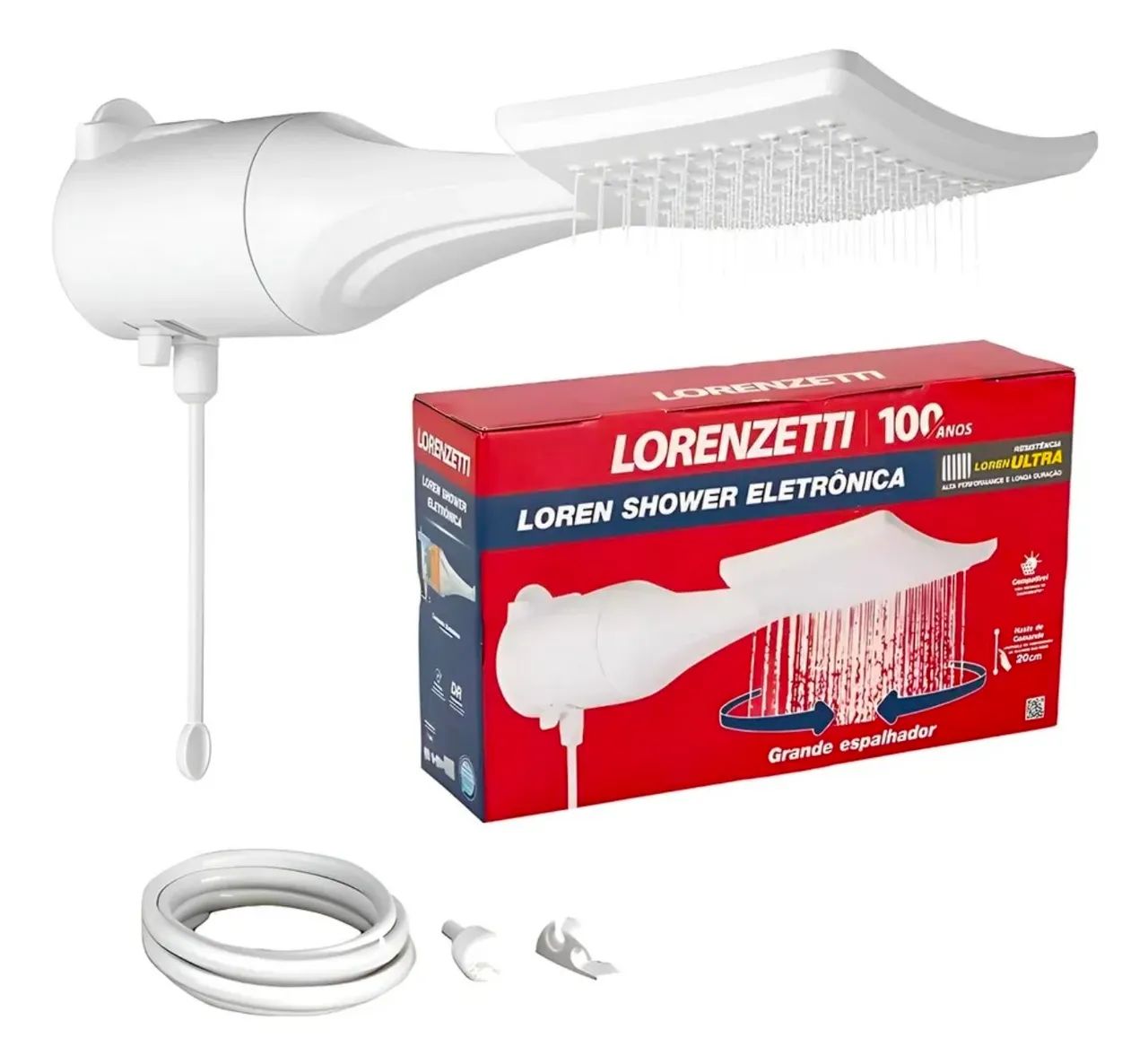 Ducha Lorenzetti loren Shower 220v com haste 20cm