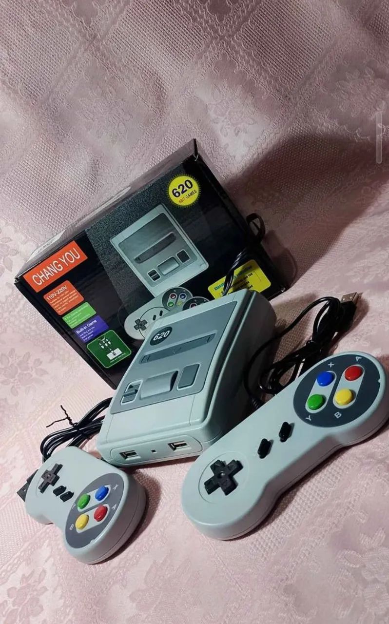 vídeo game retrô com 620 jogos 