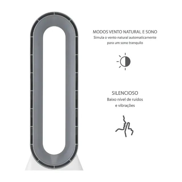 CIRCULADOR BLADELESS BRANCO E CINZA 127V - Foto 5