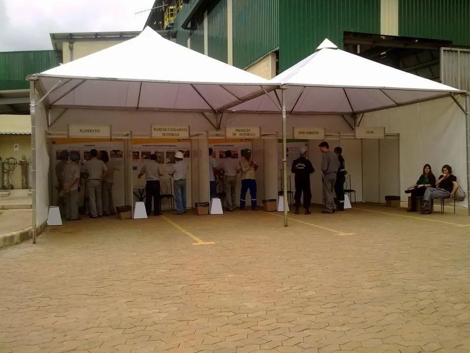 Tenda piramidal 5x5 com calhas - Foto 3
