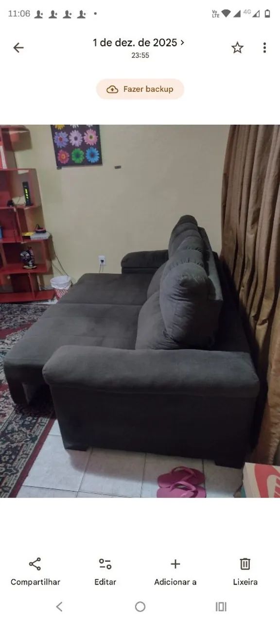 Sofá retrátil 2 lugares