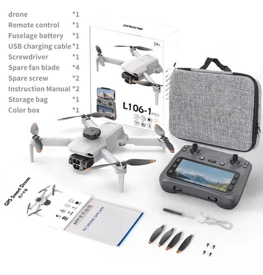 Drone L106-1 MAX GPS, Controle com Tela 4.5?, Sensor de Obstáculo - Foto 4
