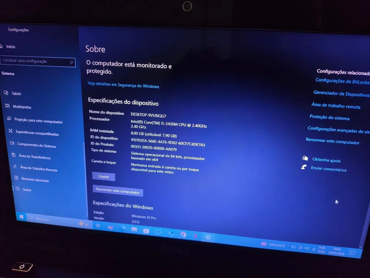 Notebook i5 8gb ram 240 sdd - Foto 4