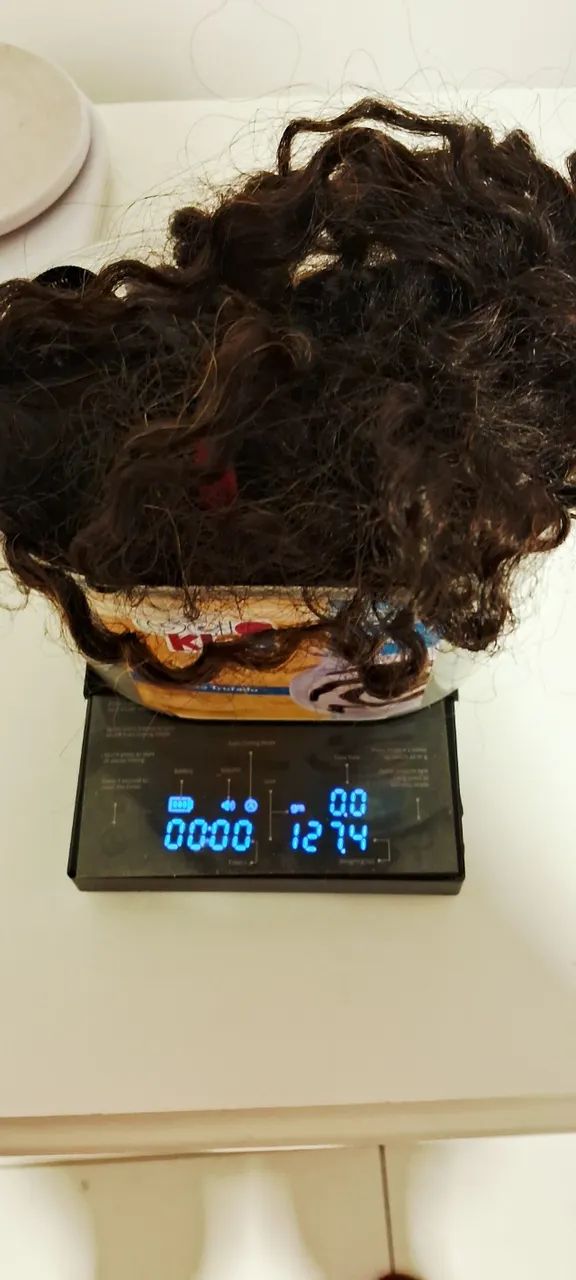 Vendo cabelo 100% Humano 120g 40cm tipo 3c. - Foto 2