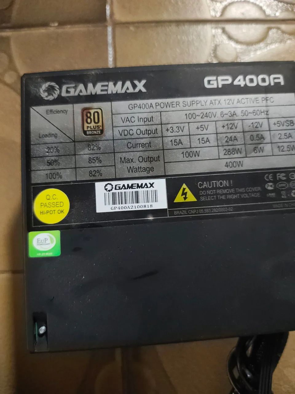 Fonte gamemax 400w - Foto 2