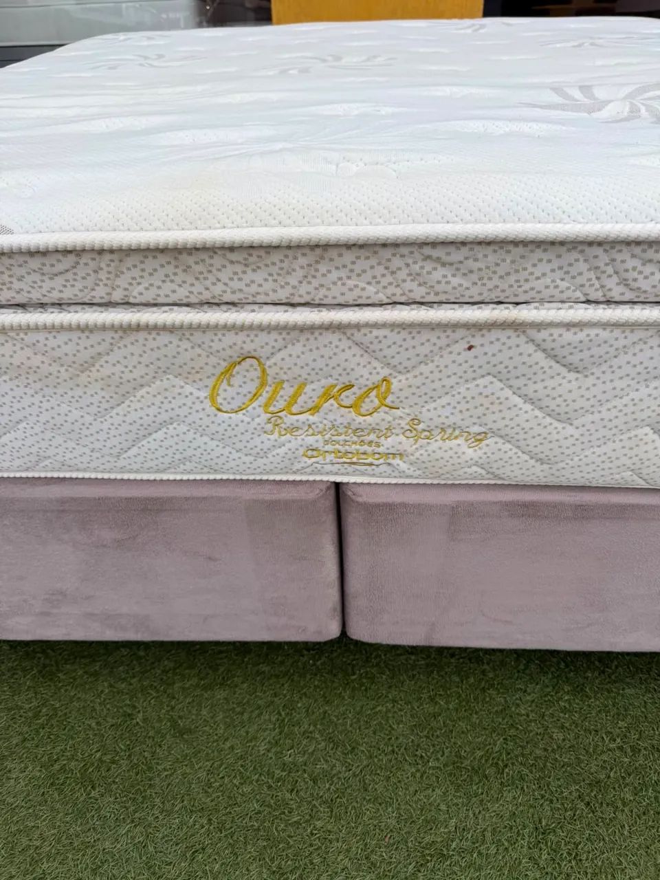 Cama box SUPER KING ORTOBOM USADA TOP - ENTREGAMOS 