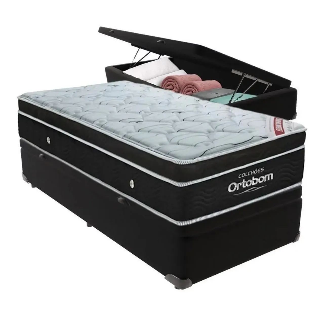 Cama box baú solteiro ortobom  - Foto 4