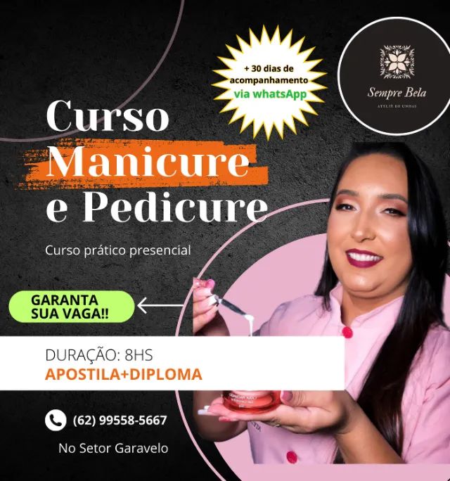Curso - Presencial - Manicure e Pedicure - No Setor Garavelo