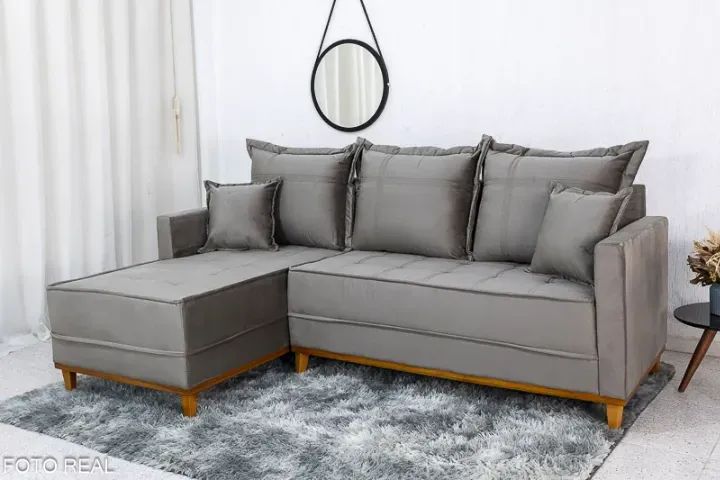 SOFÁ MILÃO COM CHAISE  2.30M MOLAS ENSACADAS. PRONTA ENTREGA. - Foto 5