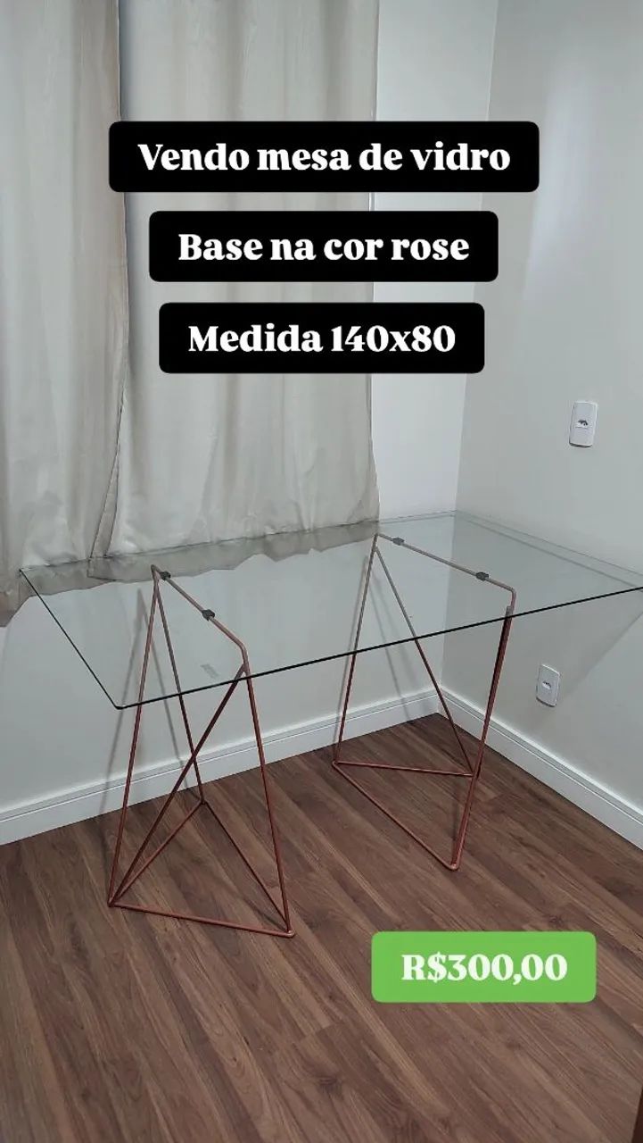 Vendo mesa de vidro - Foto 3