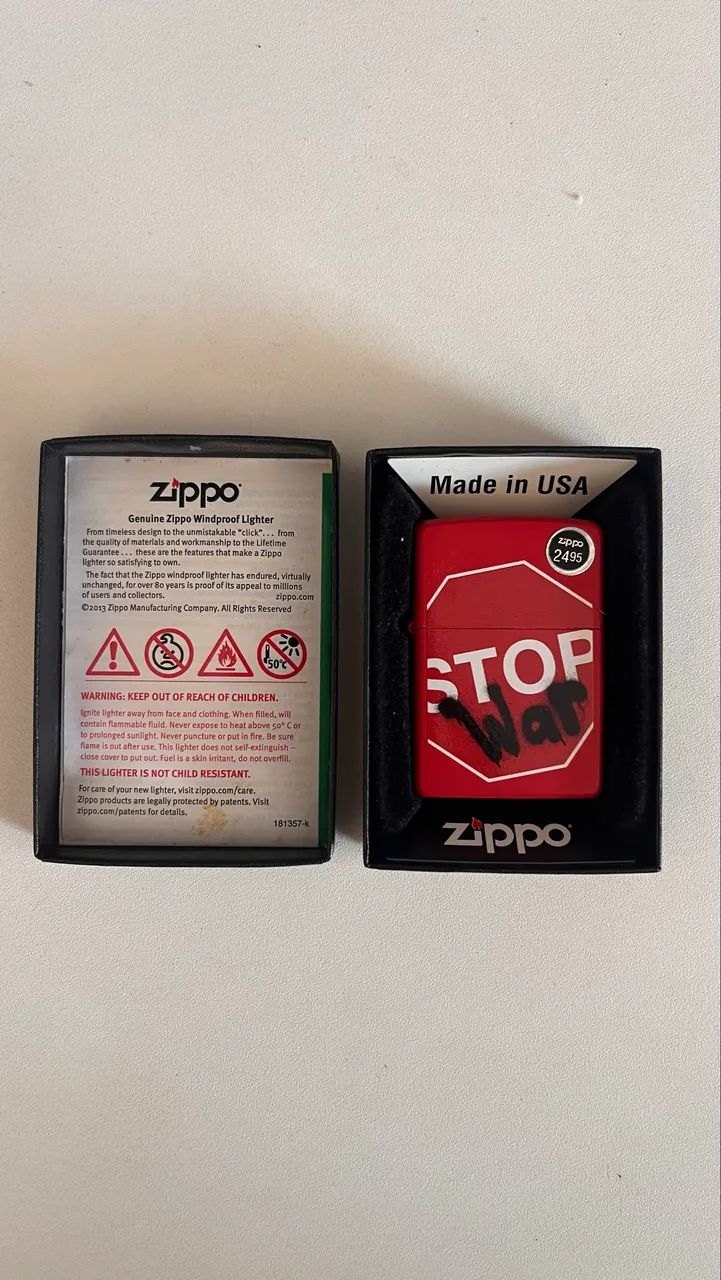 Isqueiro Zippo - Stop War