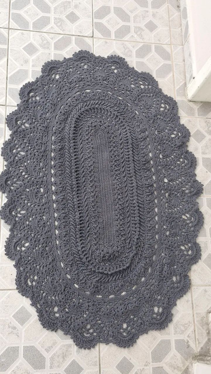 Tapete crochê Russo chumbo  - Foto 2