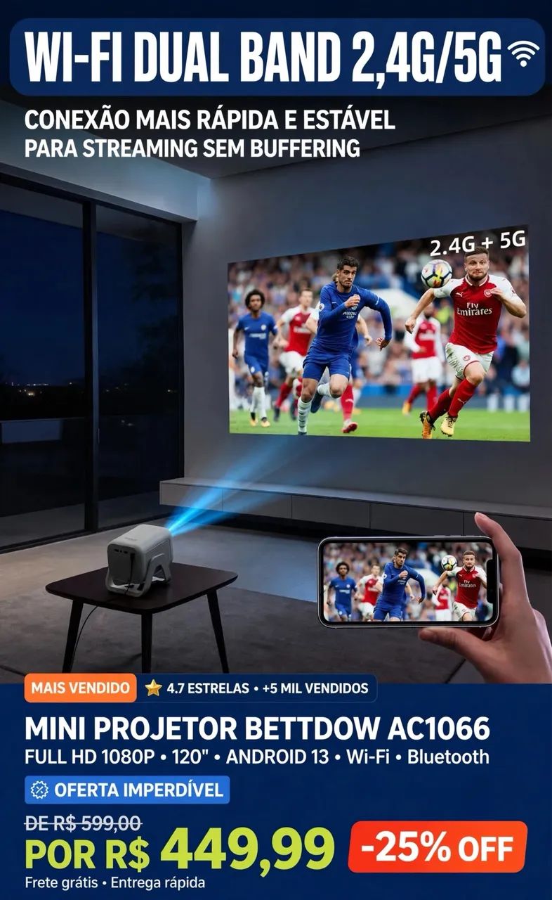 Mini Projetor bettdow ac 1066 .   - Foto 2