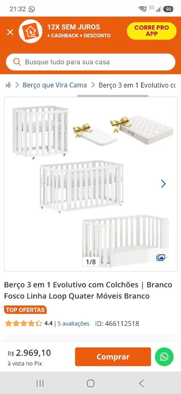 Berço Evollution 3 em 1  - Foto 4