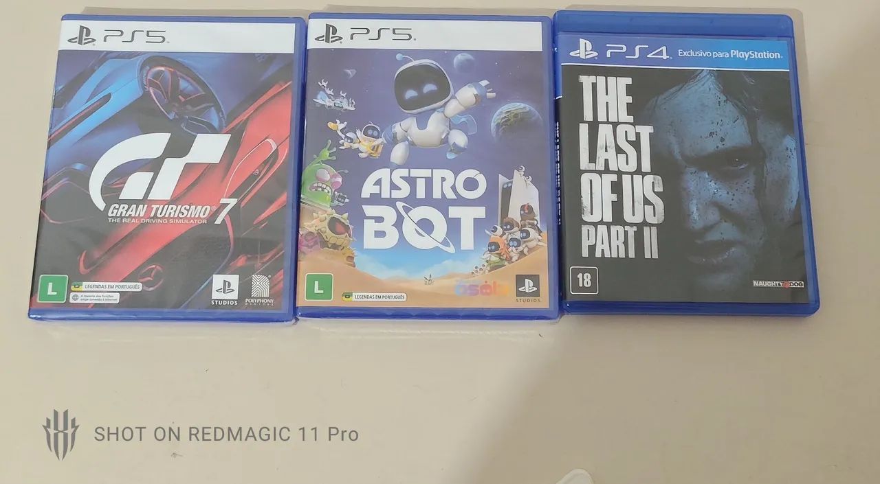 2 jogos PS5 e 1 de PS4