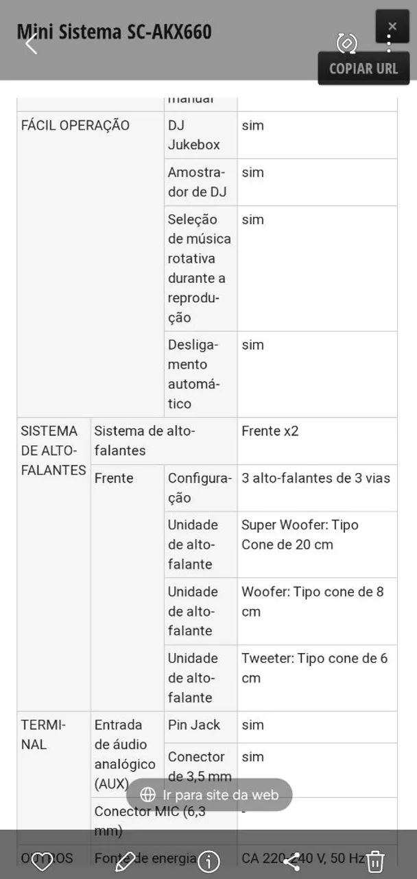 Mini System SC-AKX660 Panasonic - Aparelhos de Som - Centro