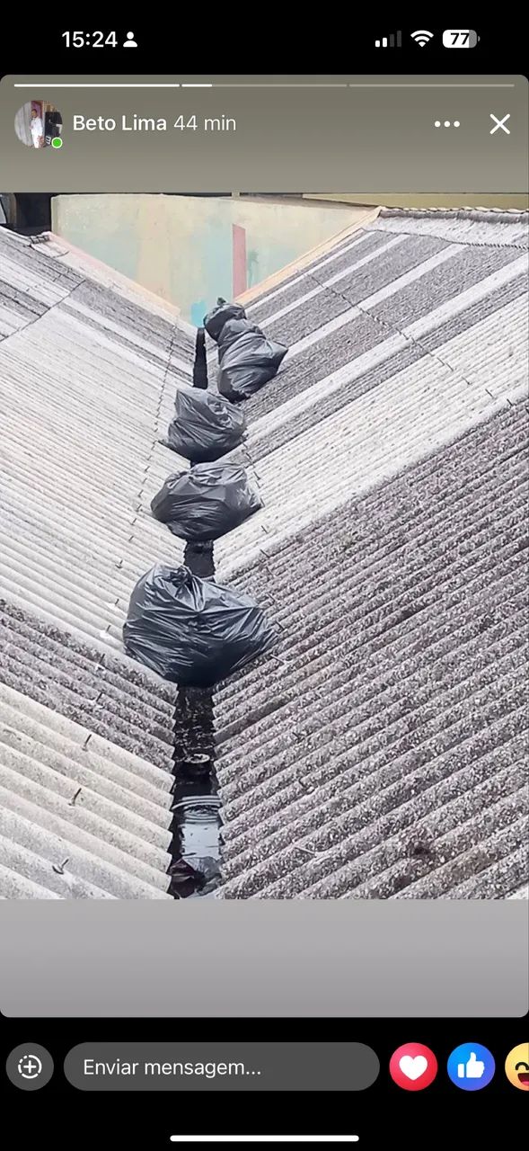 Limpeza de calhas e rufos 