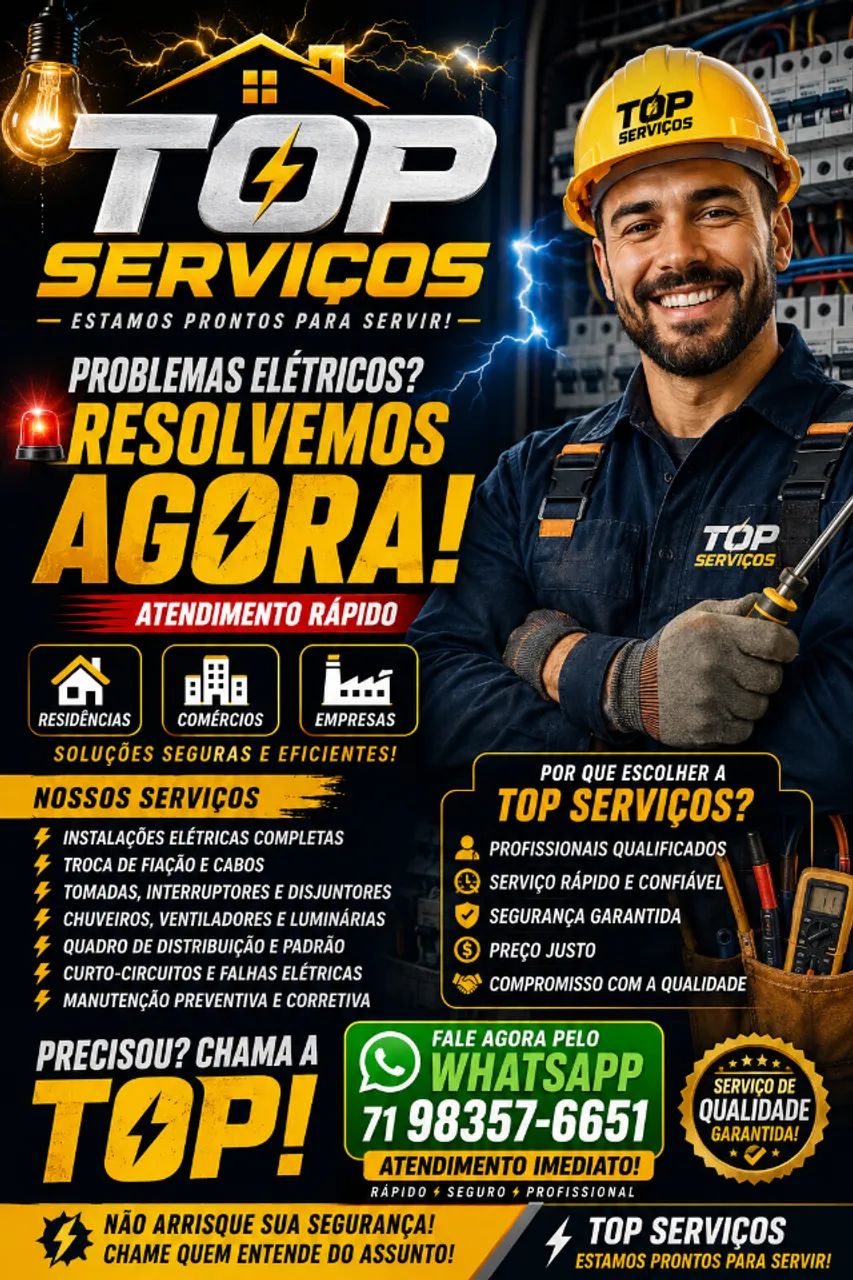 TOP SERVIÇOS - ELETRICISTA PROFISSIONAL