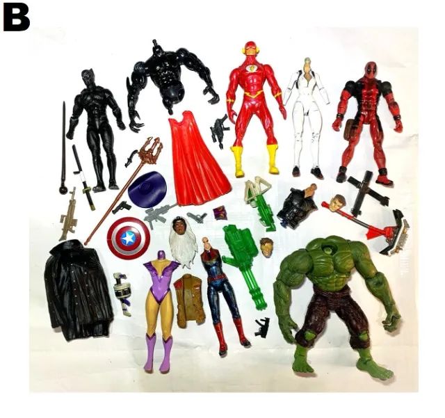 Lote B Custom 1:12 Marvel Legends Hulk Deadpool The Flash Dc McFarlane Action Figures