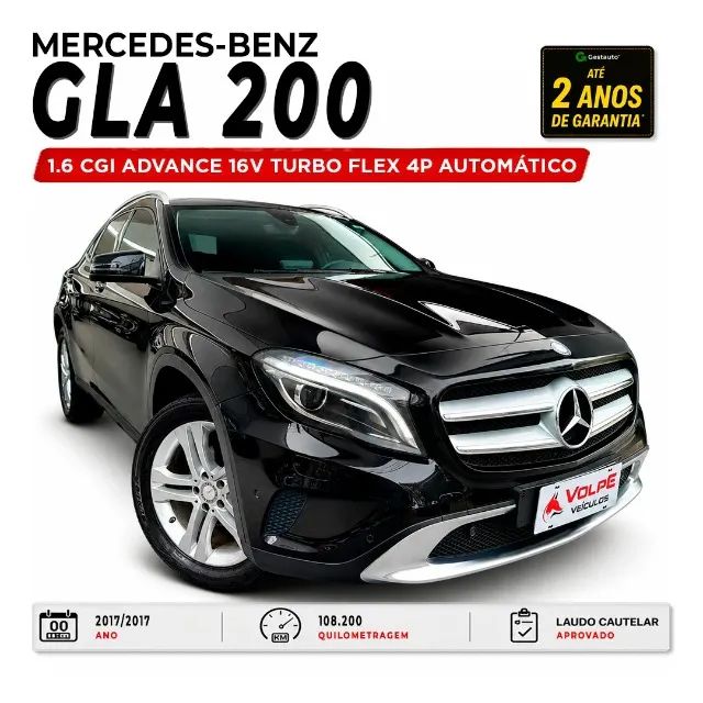 Mercedes-Benz GLA 200 Adv. 1.6/1.6 TB 16V Flex Aut. 2017