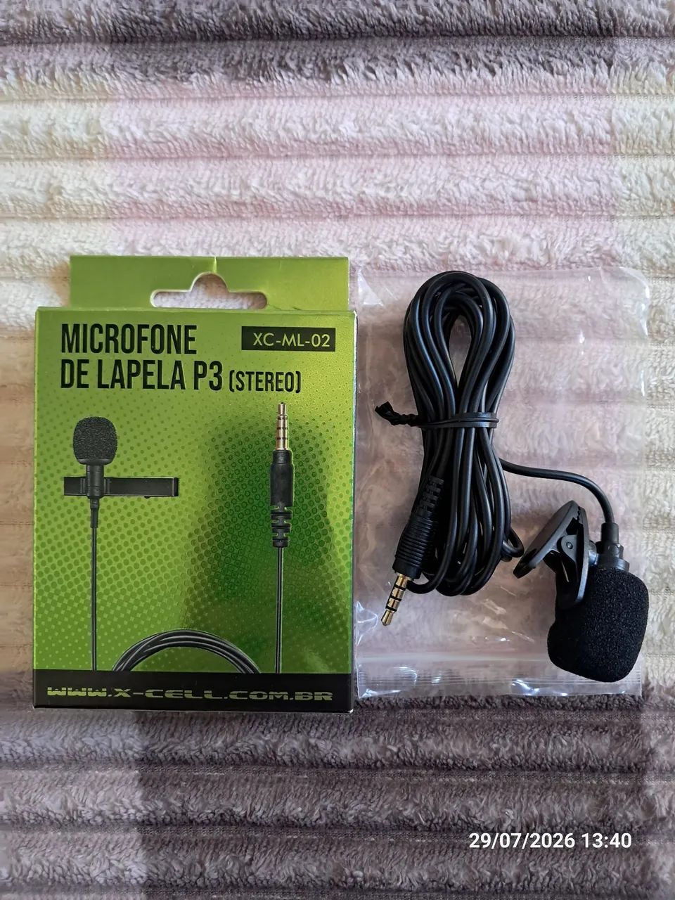 Microfone de lapela entrada P2