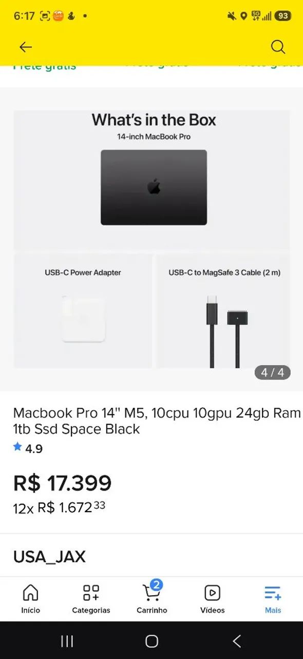 Macbook Pro 14'' M5, 24gb Ram 1tb Ssd Space Black - Foto 4