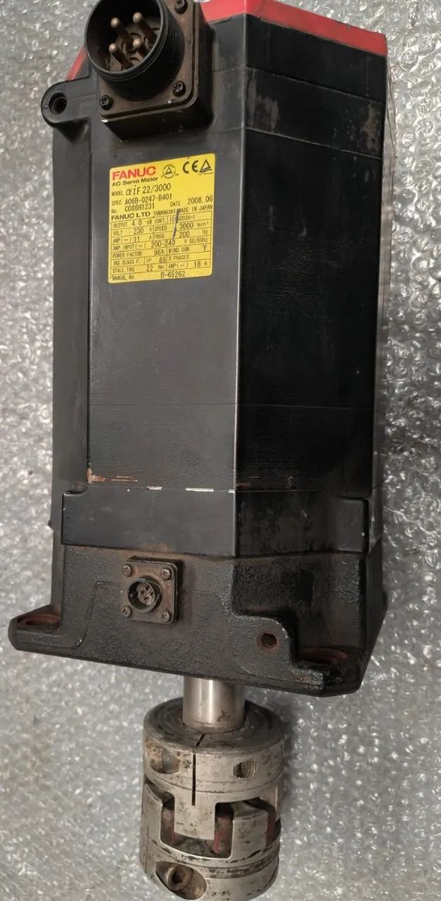 Servomotor Fanuc A06B-0247-B401 OBS sem o encoder com freio 