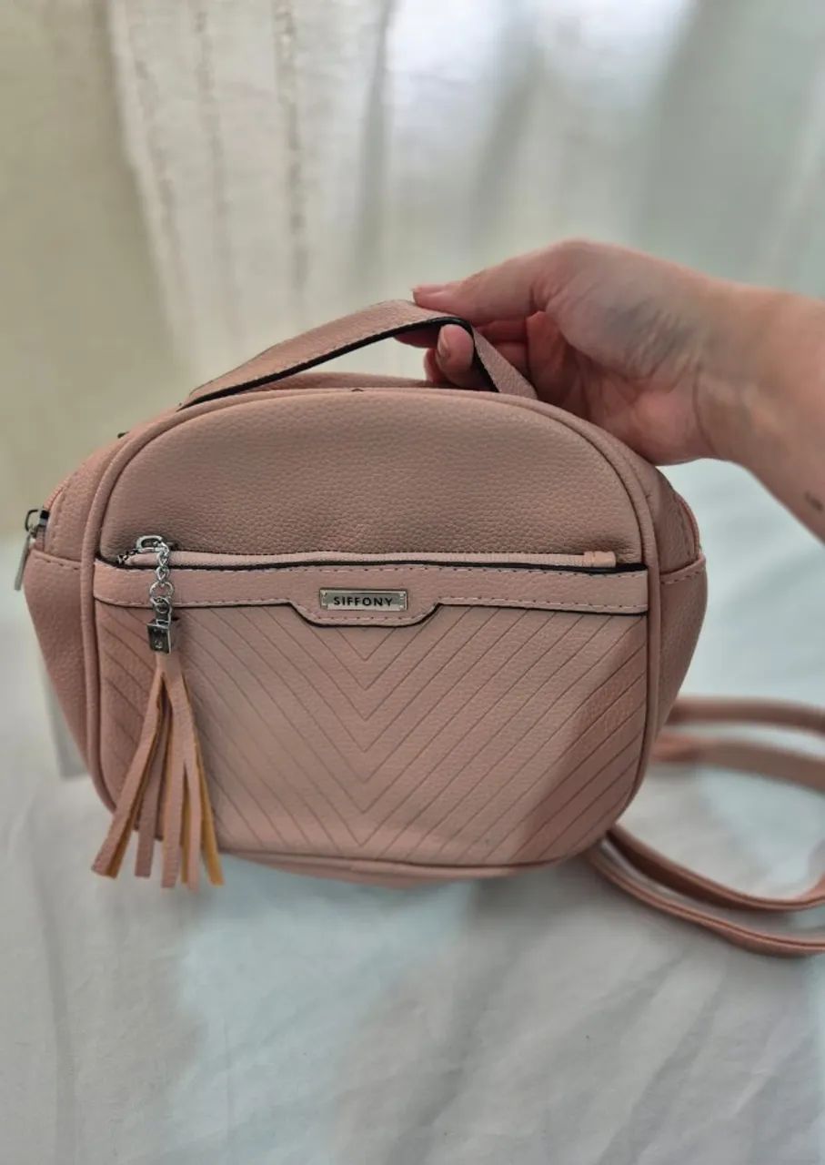 Bolsa pequena transversal rosa nova - Foto 4
