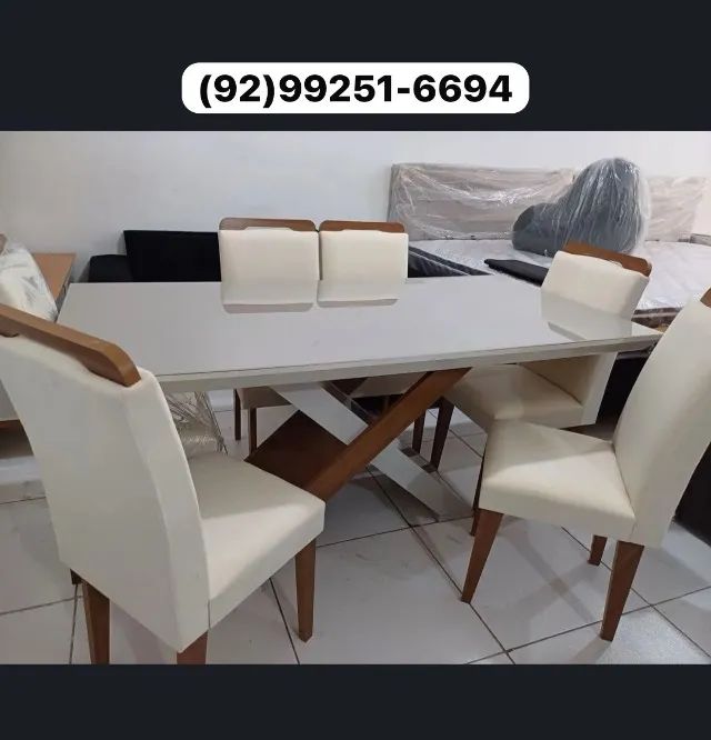 mesa de jantar 6 lugares 1.80x90